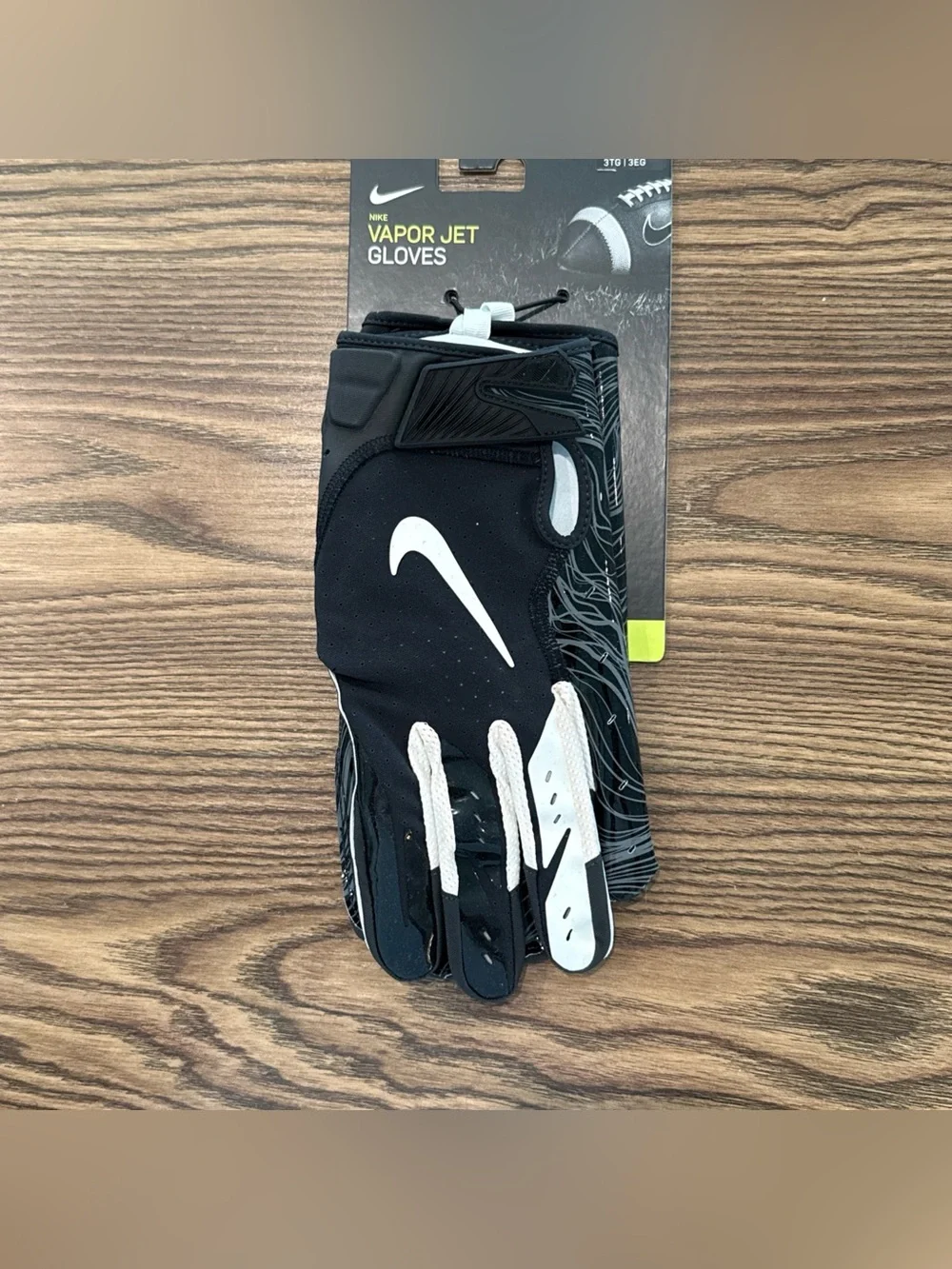 Size 3XL Nike Vapor Jet 5.0 Football Gloves Black/White PGF659-091 - NEW